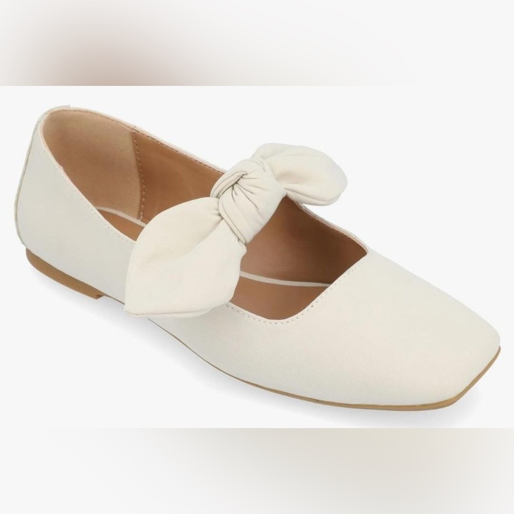 Journee Collection‎ Seralinn Tru Comfort Foam Mary Jane Bow Ballet Flats Size 9